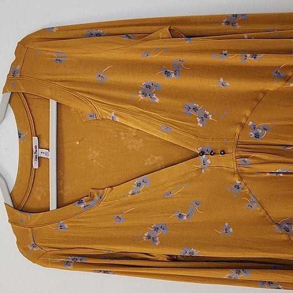 NWOT Free People Olivia Printed Tunic Yellow Buttery-Soft Size Meduim - Picture 5 of 16